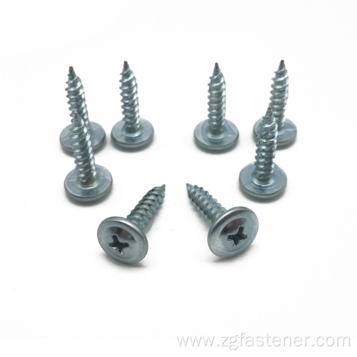 Blue white zinc tapping screw